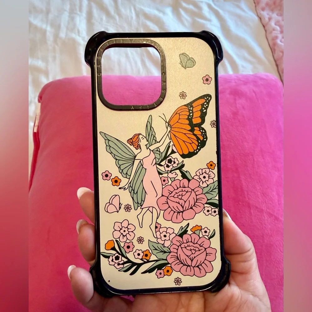 Casetify Enchanted Fairy and Butterfly Case - Black Trim For IPhone 15 Pro Max
